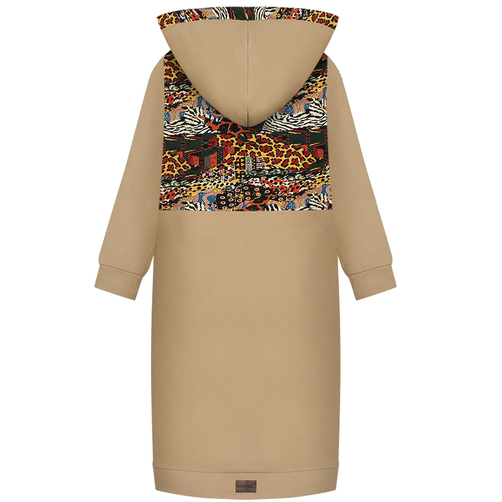 Mega długa bluza beż-Kenia - obrazek 5