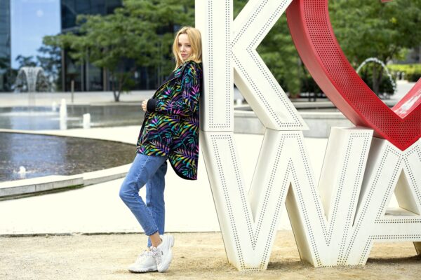 Bluza na suwak Long Back, palmy