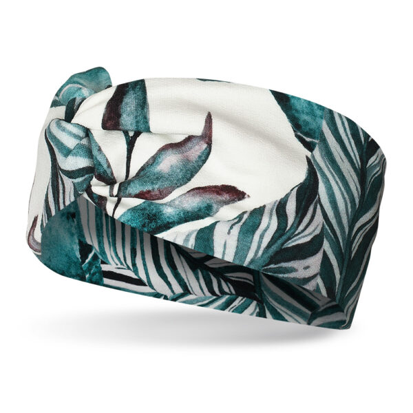 Opaska do biegania z węzłem, turkusowe jasne