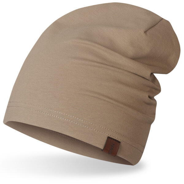 Czapka cienka bawełniana beżowa