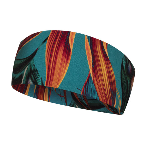 Opaska lekka do biegania bawełniana turkusowe ciemne