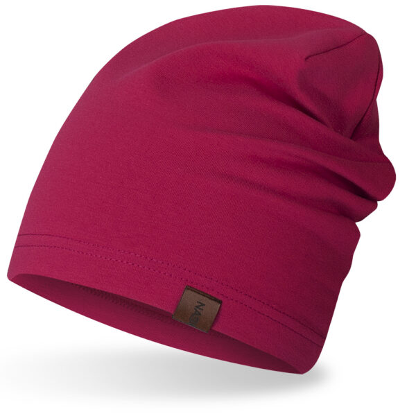 Czapka cienka bawełniana malina