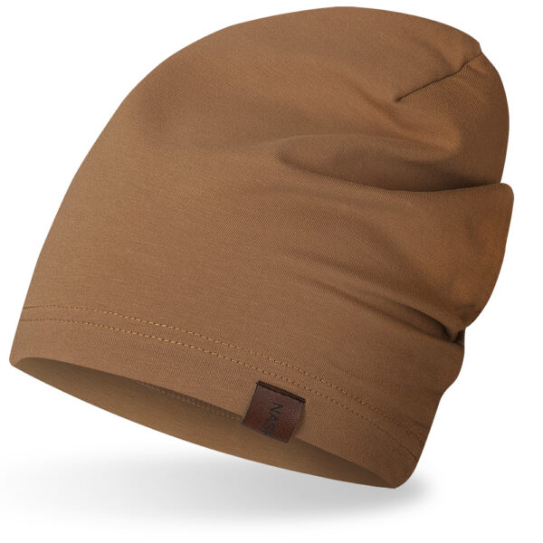 Czapka cienka bawełniana karmel