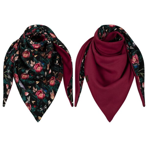 Chusta gruba dwustronna kolorowa, Frnacja-bordo