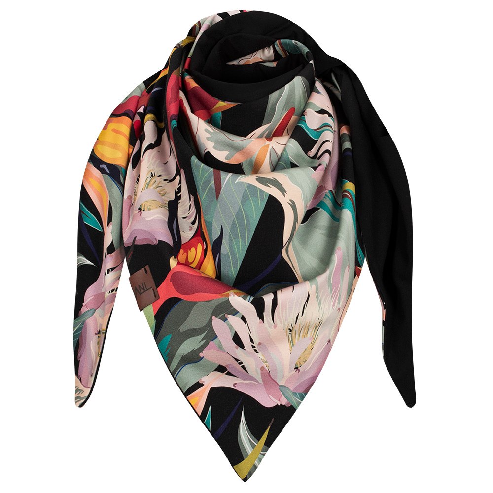 Chusta cienka dwustronna z bawełny, kalie-czarny