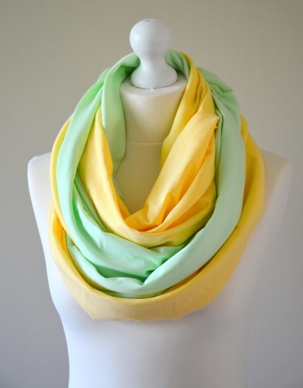 Komin  podwójny żółto-pistacjowy