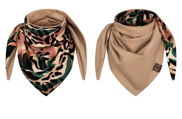 Chusteczka dziecięca dwustronna Brazylia-beż