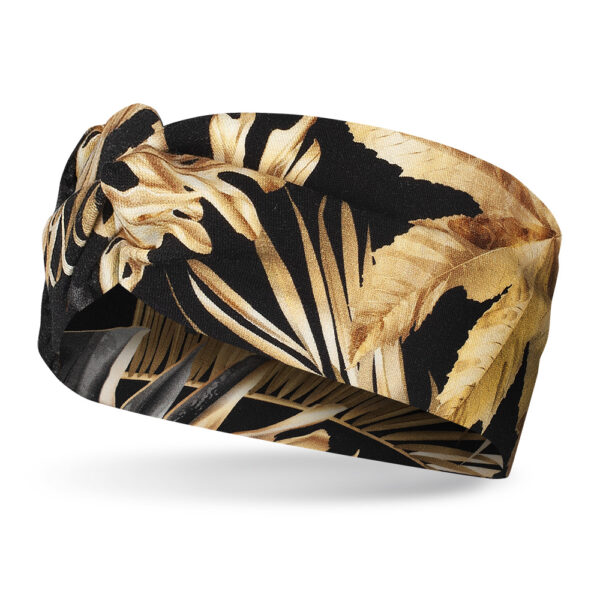 Opaska do biegania z węzłem, złote liście