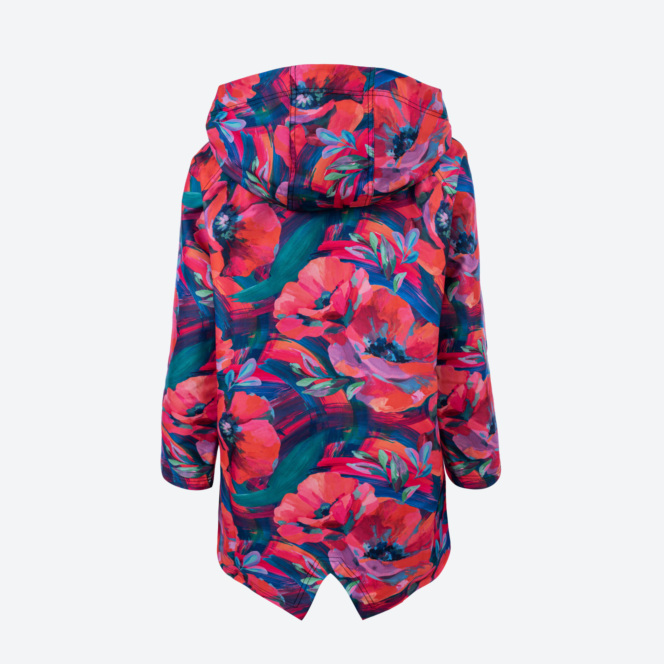 Kurtka przejściowa, pastelowe kwiaty - obrazek 3