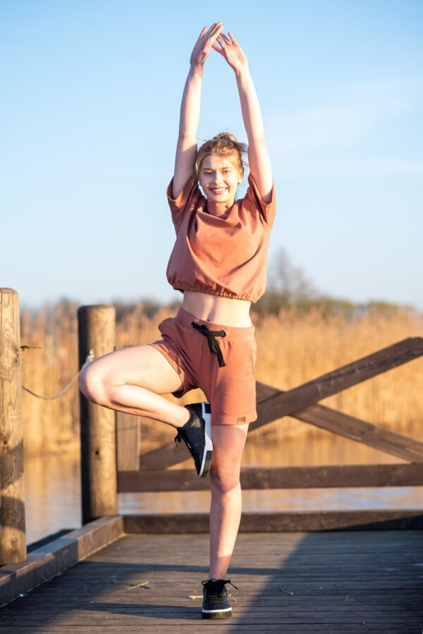 Szorty dresowe koniak