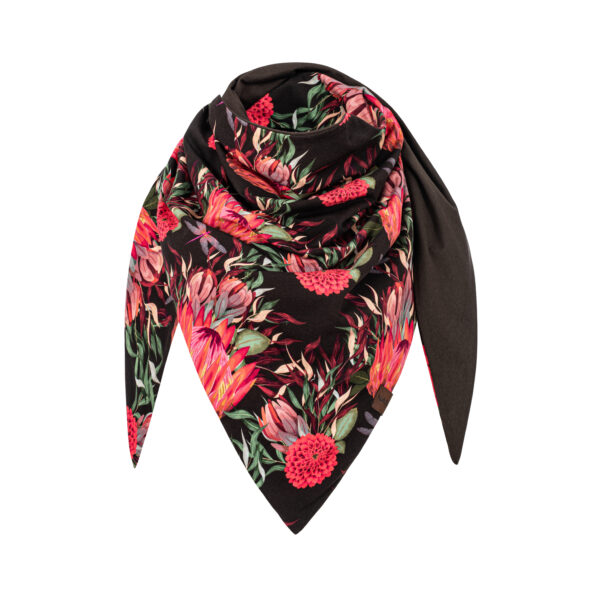 chusta cienka dwustronna z bawełny osty-czarny