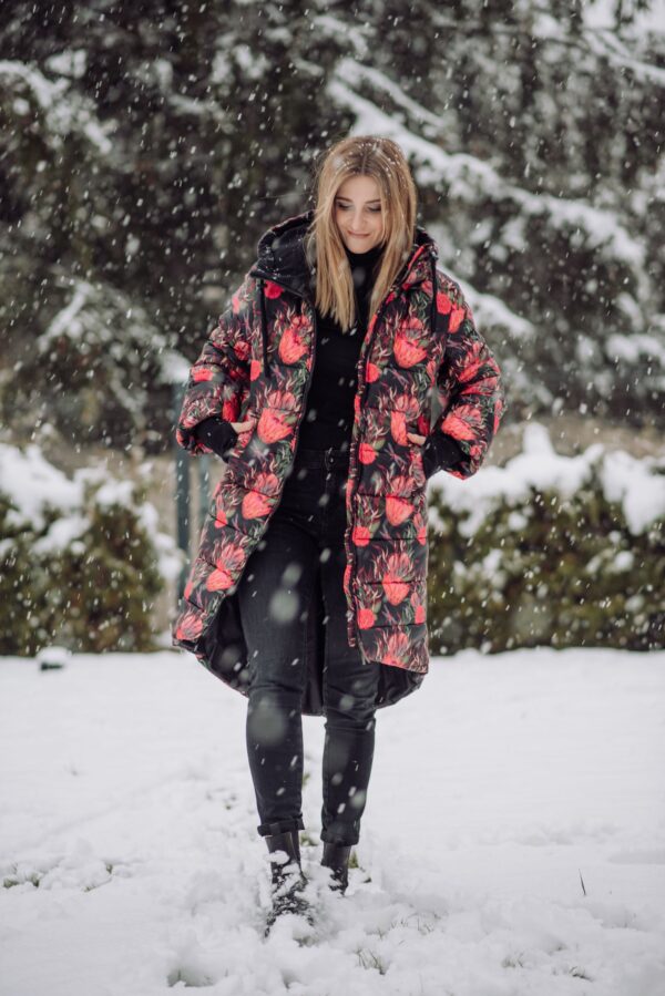 Kurtka zimowa długa osty