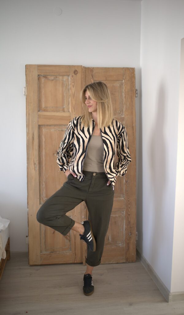 Bomberka oversize zebra