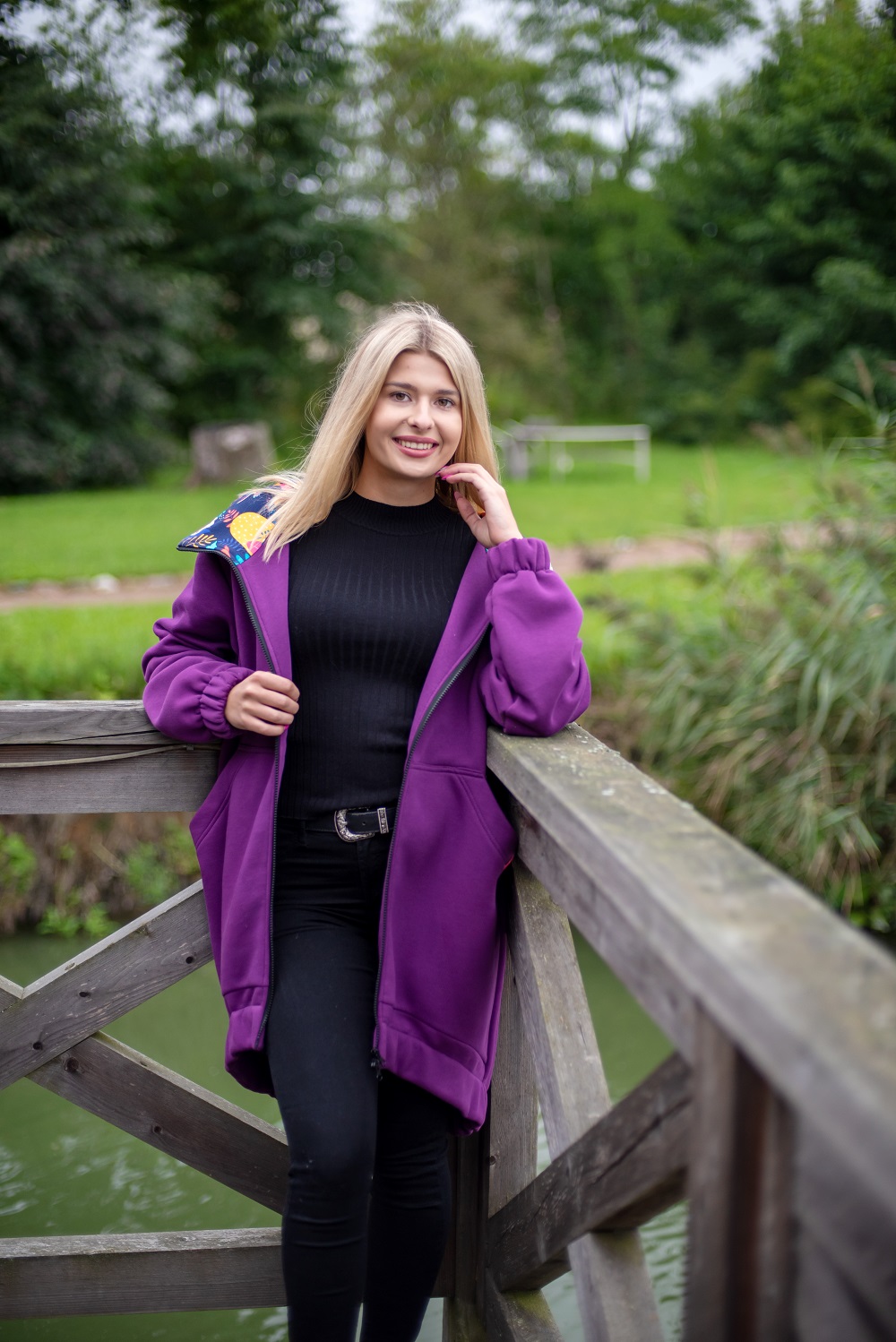 Bluza elastic fiolet - obrazek 4