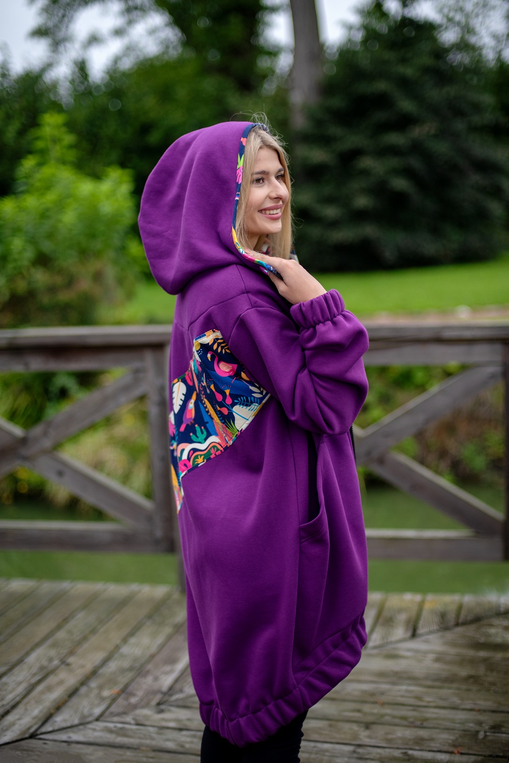 Bluza elastic fiolet - obrazek 2