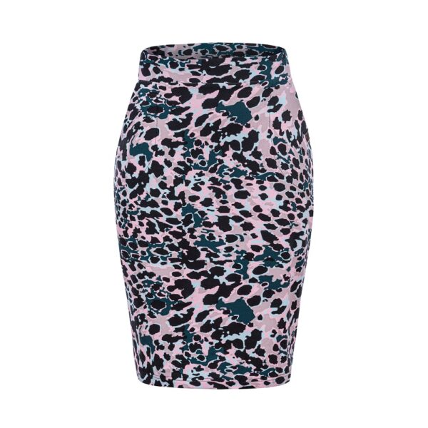 Spódnica klasyczna ołówkowa pantera różowa