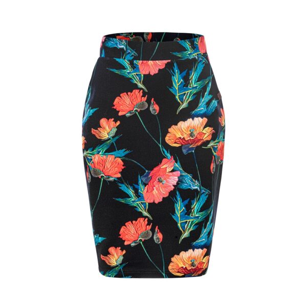 Spódnica klasyczna ołówkowa maki