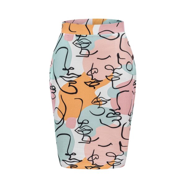 Spódnica klasyczna ołówkowa twarze