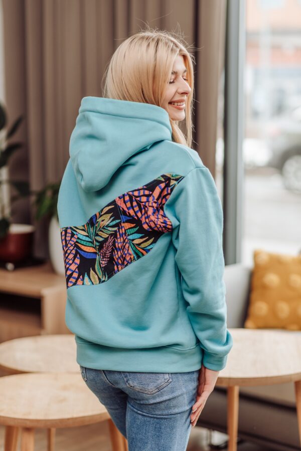 Bluza Clasic kangurka błękitno-miętowa