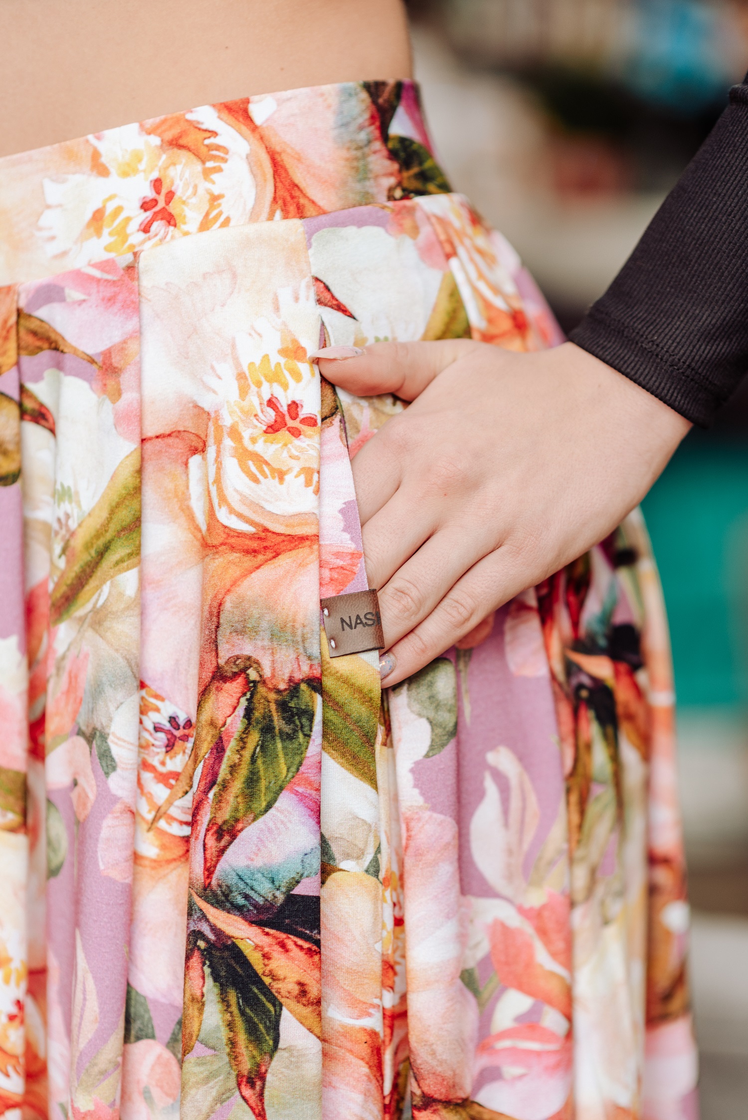 Spódnico spodnie wrzosowe piwonie - obrazek 4