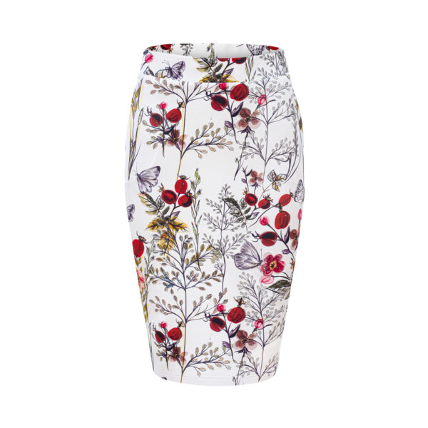 Spódnica klasyczna ołówkowa dzika róża
