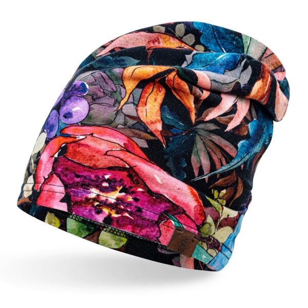 Czapka bawełniana piwonie