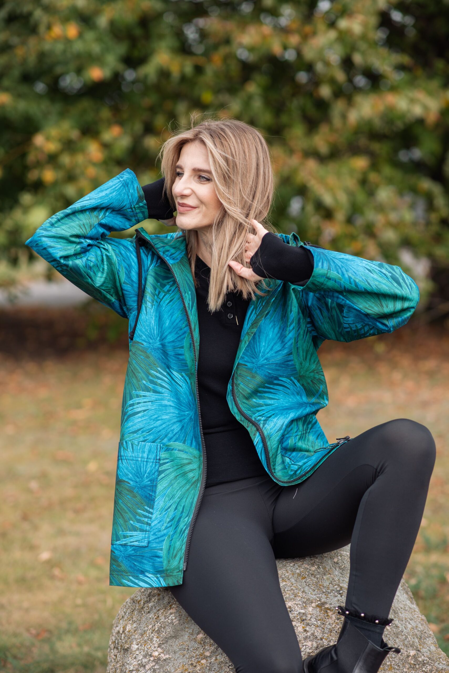 Kurtka przejściowa, morskie liście - obrazek 5