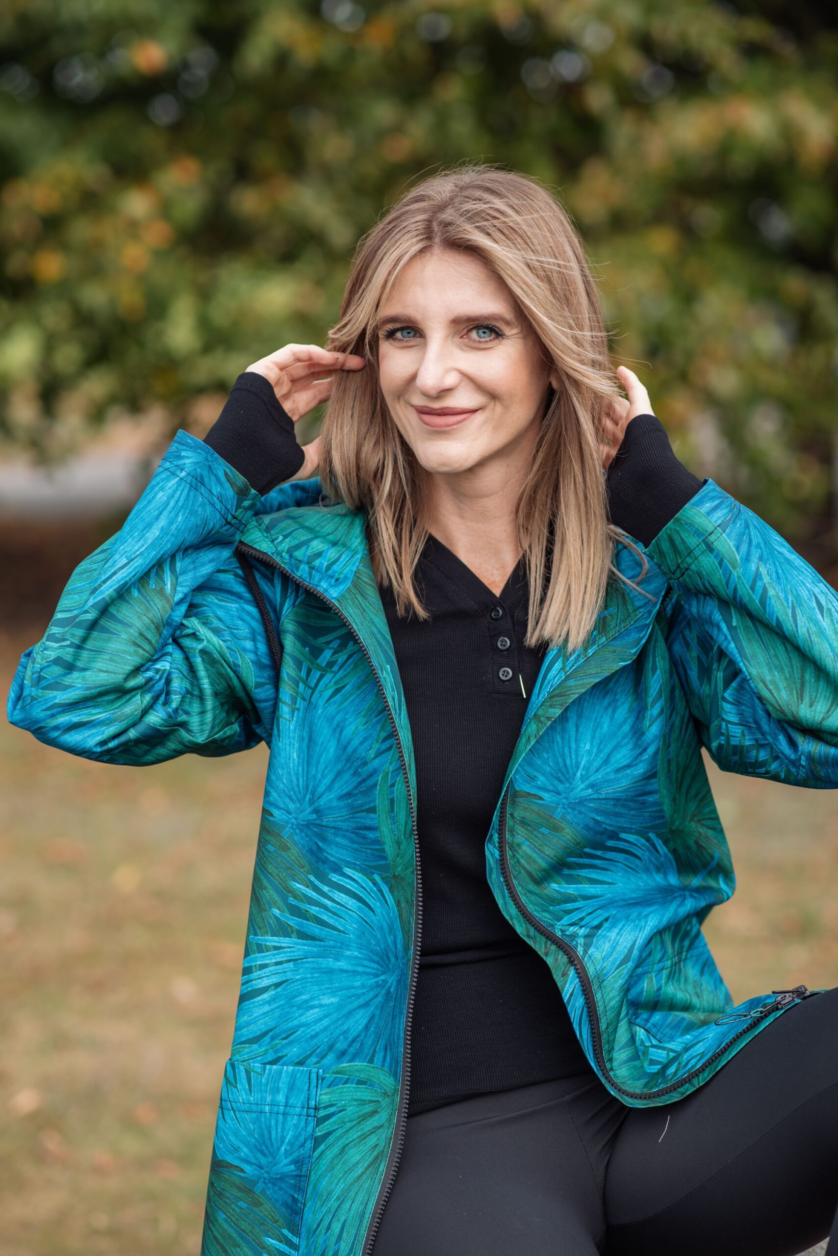 Kurtka przejściowa, morskie liście - obrazek 6