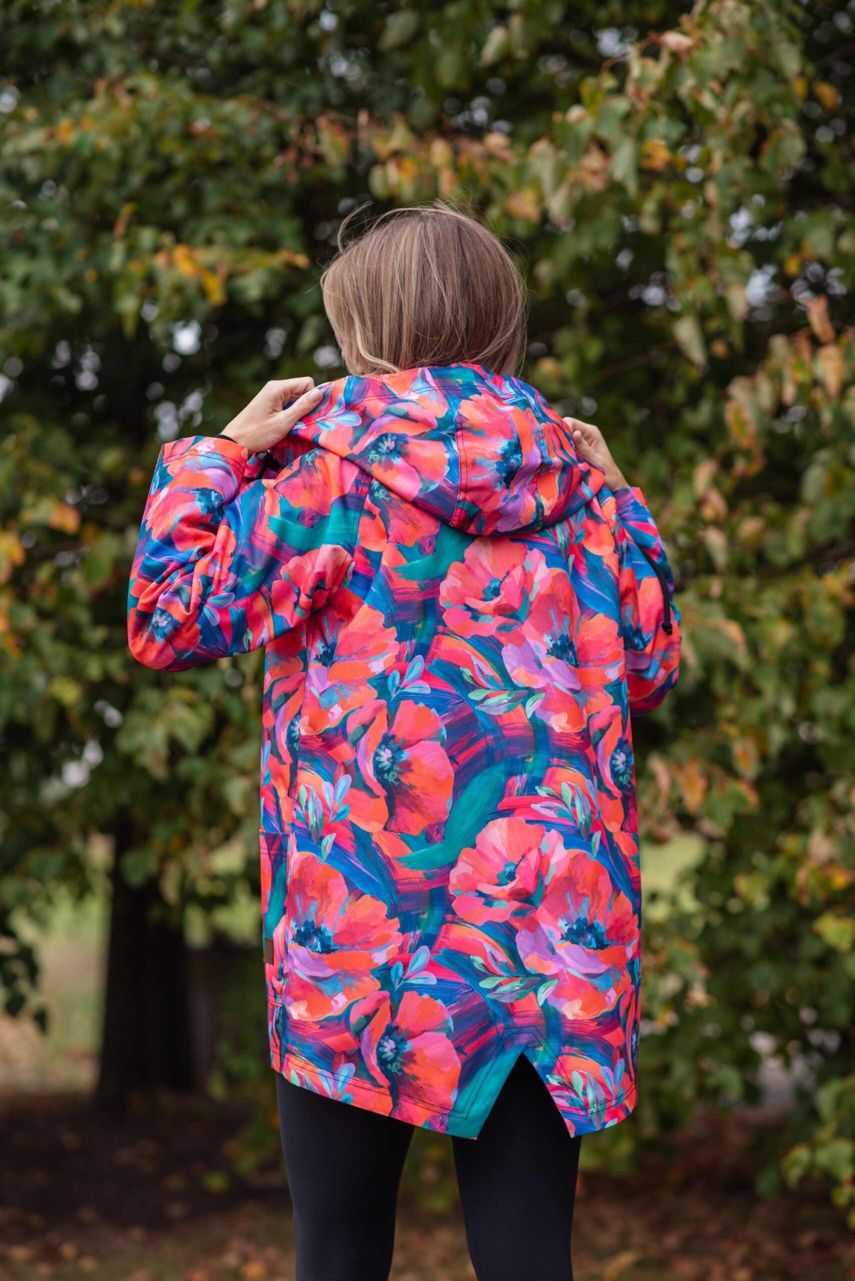 Kurtka przejściowa, pastelowe kwiaty - obrazek 11