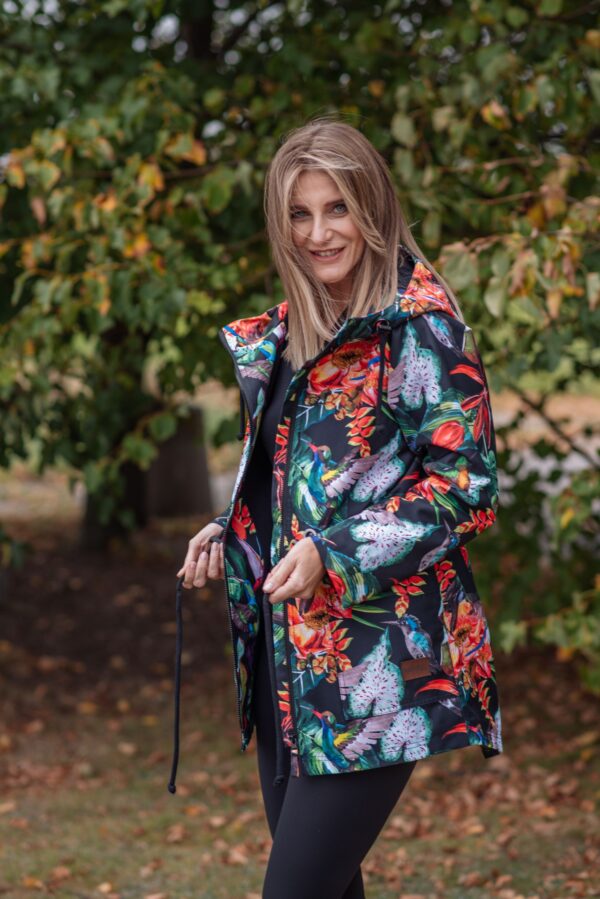 Kurtka ciepła z tunelem, ptaki