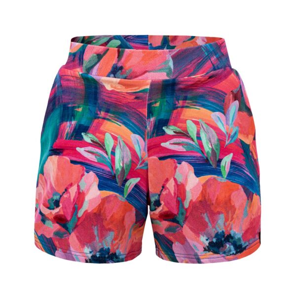 Szorty dresowe spodenki pastelowe kwiaty