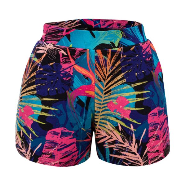 Szorty dresowe spodenki neonowe liście