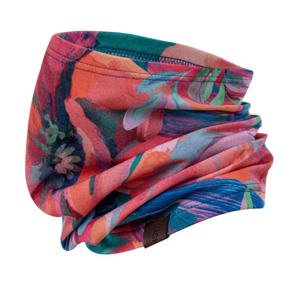 Kominek do biegania, pod szyję, pastelowe kwiaty