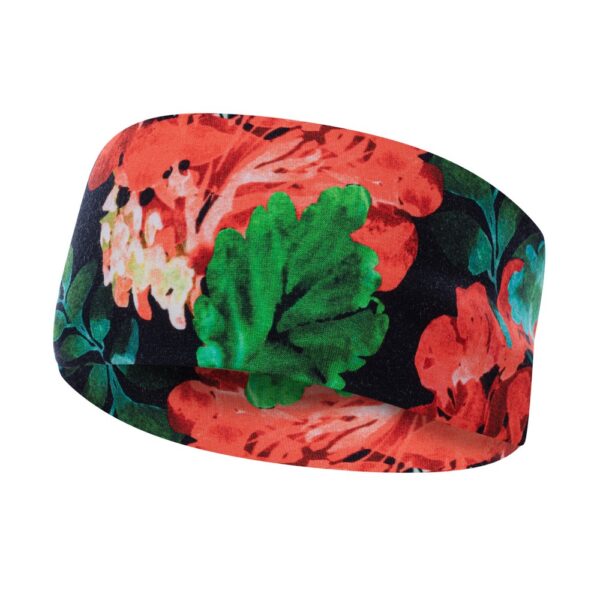 Opaska do biegania czerwone kwiaty