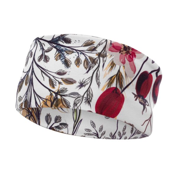 Opaska do biegania, bawełniana, dzika róża