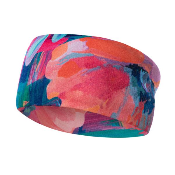 Opaska do biegania, bawełniana pastelowe kwiaty