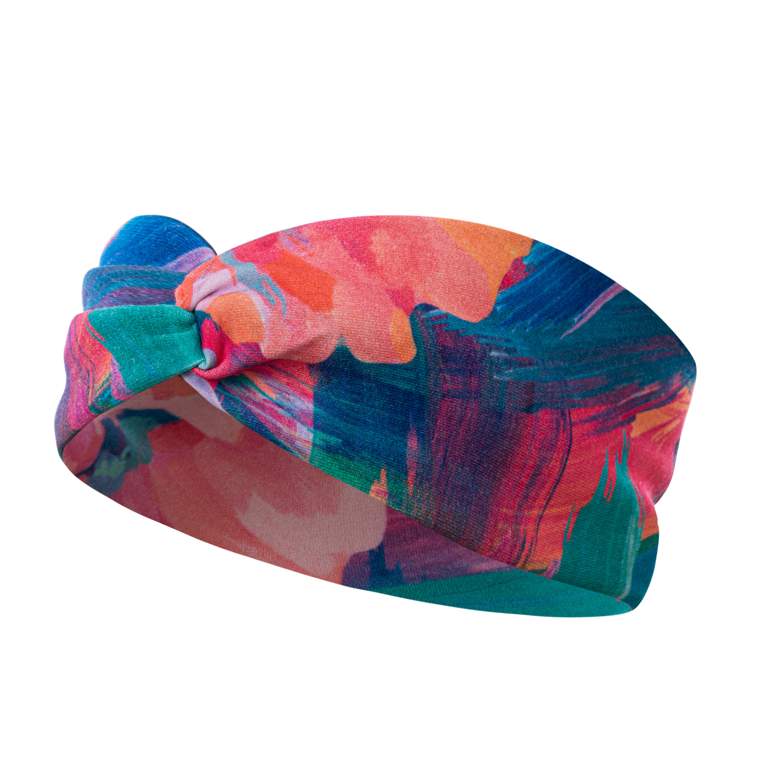 Opaska do biegania z węzłem, pastelowe kwiaty