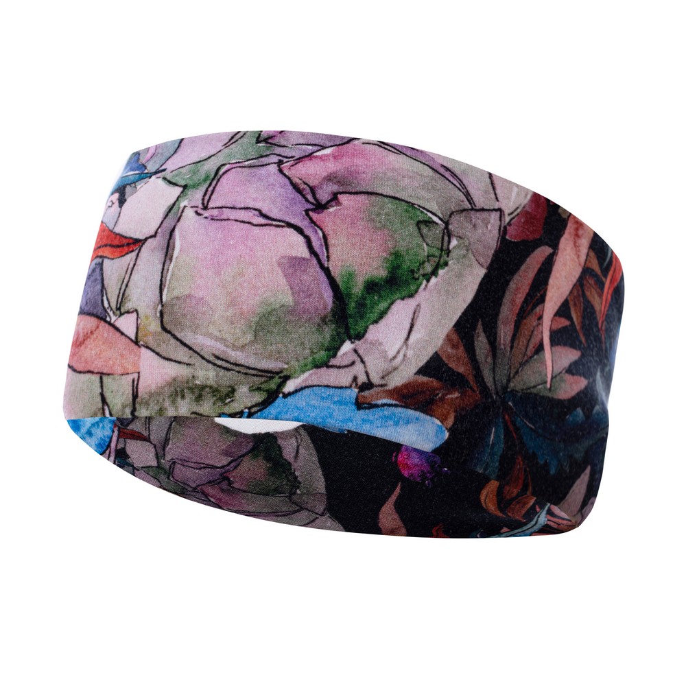 Opaska do biegania, bawełniana, piwonie