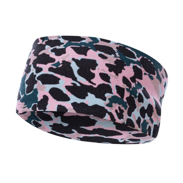 Opaska do biegania, bawełniana, pantera różowa