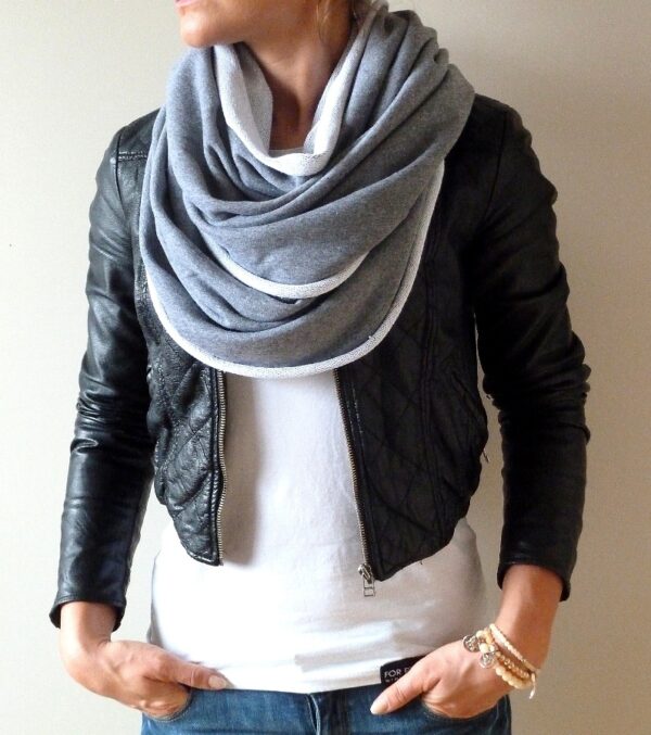 Komin dresowy ciemny melanż