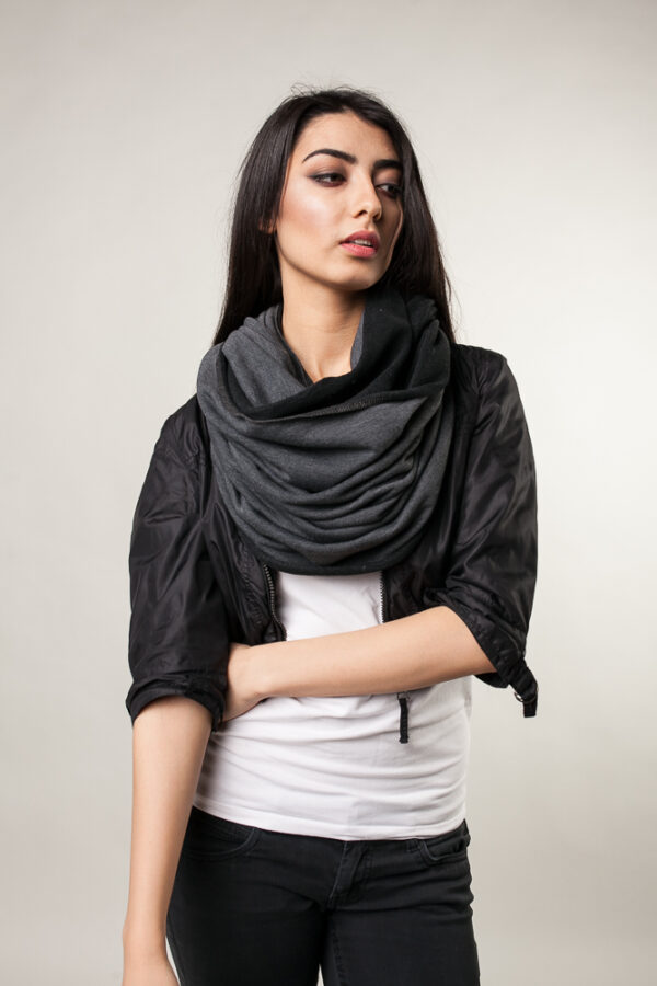 Komin dresowy grafitowy