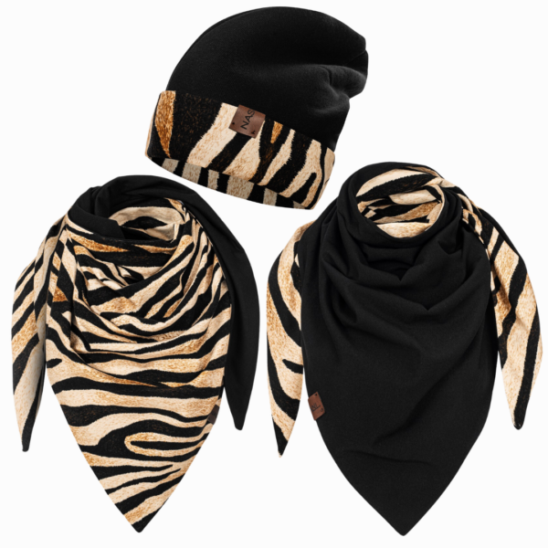 komplet gruba chusta+czapka