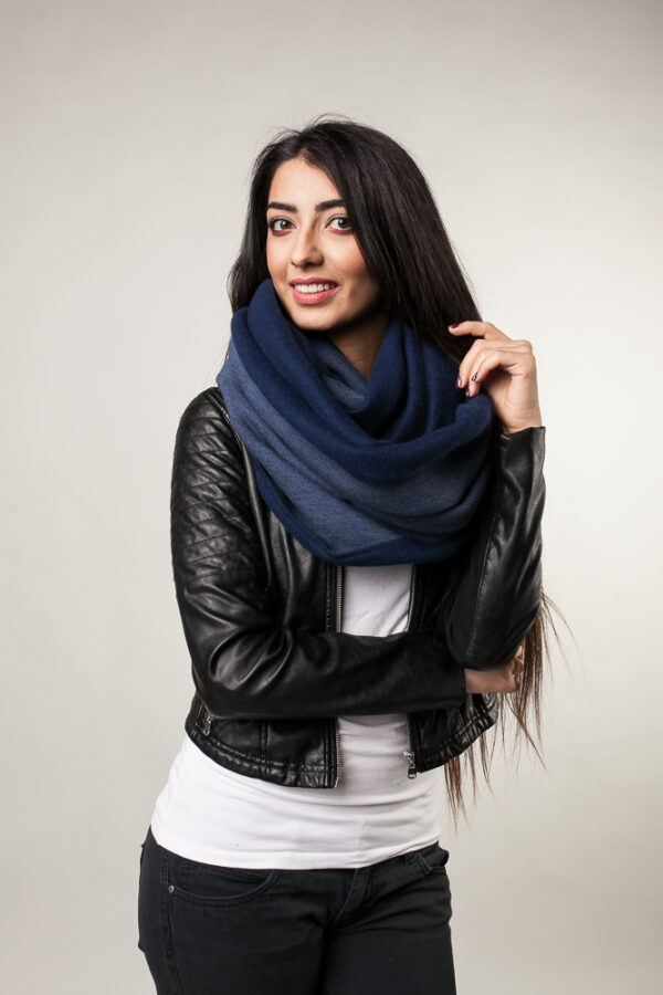 Komin gruby jeansowy