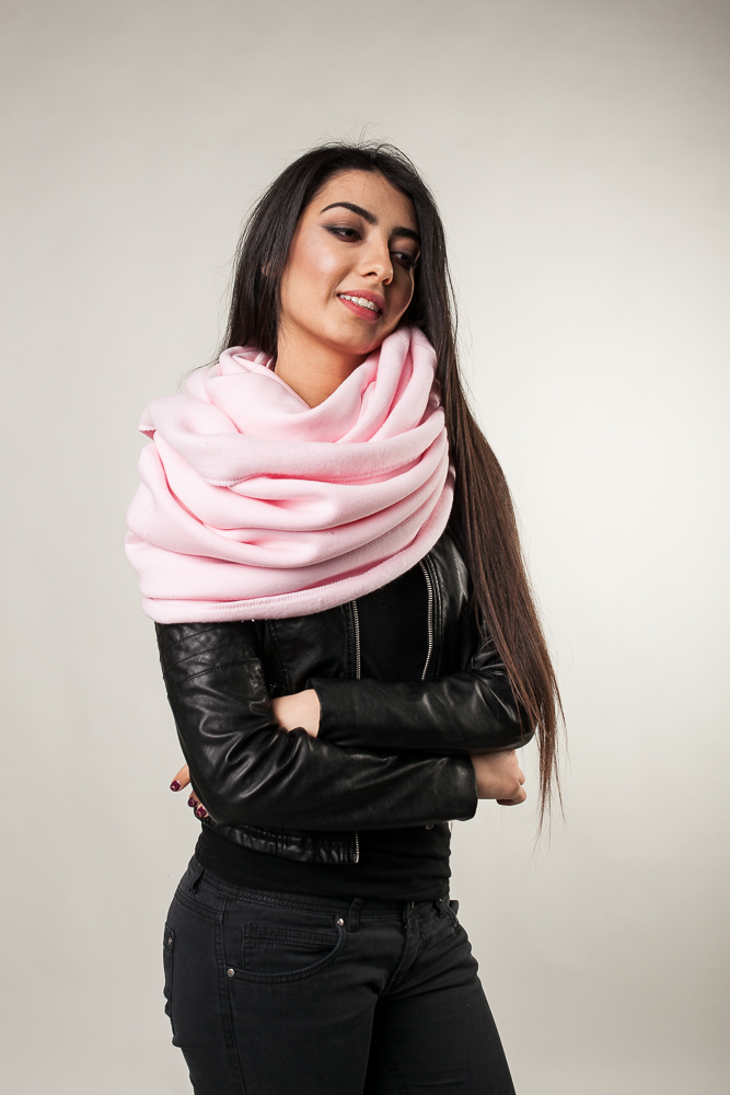 Komin gruby pudrowy róż - obrazek 3