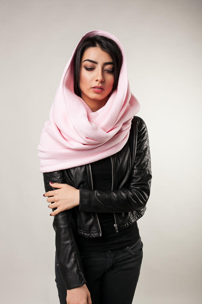 Komin gruby pudrowy róż - obrazek 4