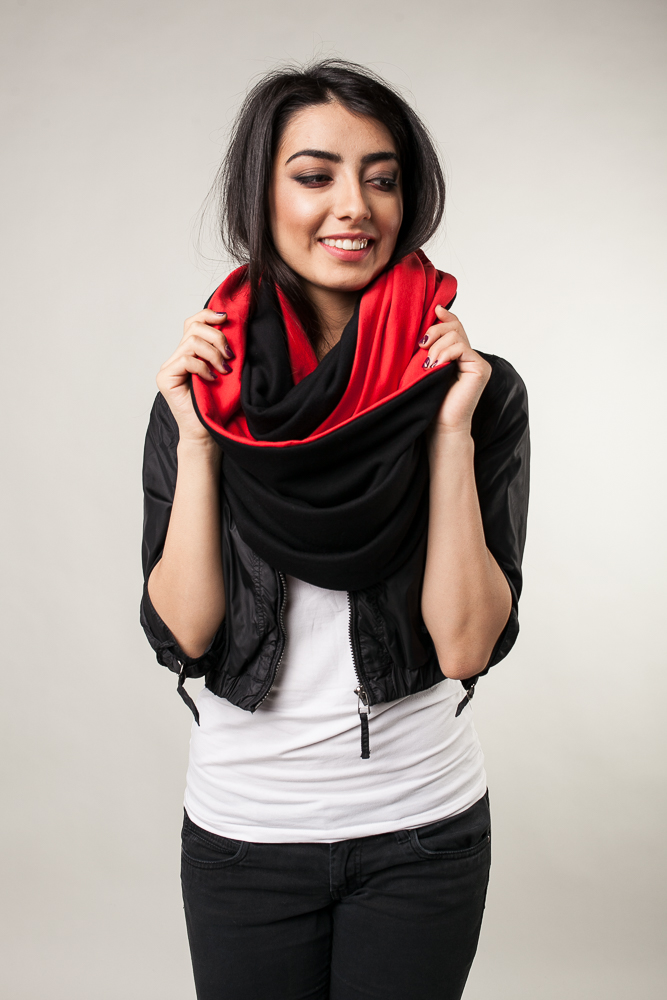 komin xxl czarno-czerwony - obrazek 3