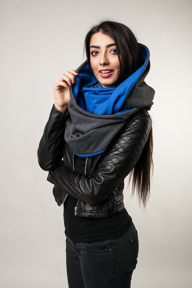 Komin xxl grafit-kobalt - obrazek 3