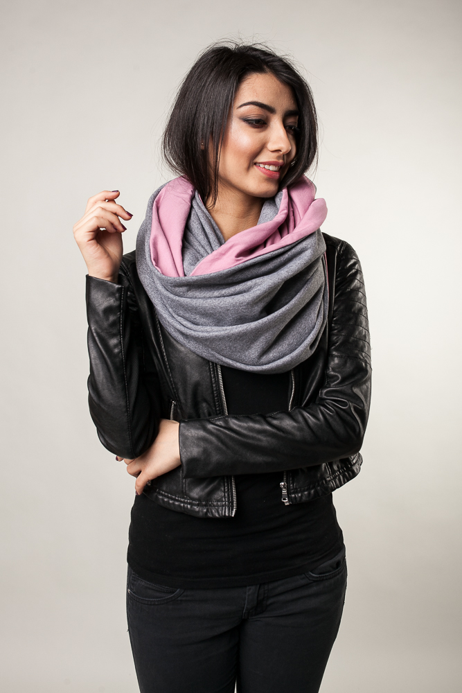 komin xxl szary-róż - obrazek 2