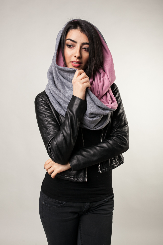 komin xxl szary-róż - obrazek 3