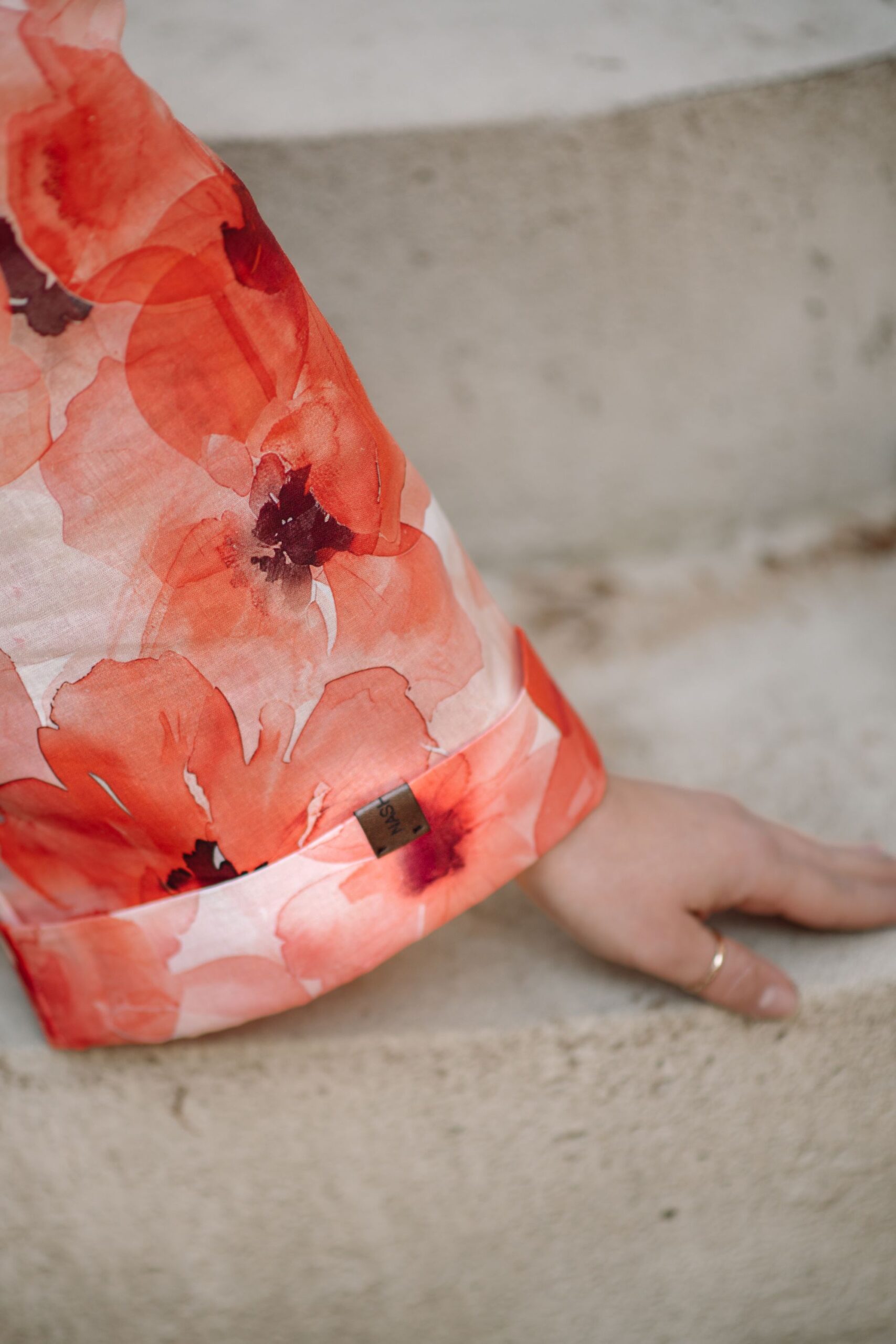 Narzutka lniana maki - obrazek 2